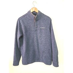 Eddie Bauer Radiator Sweater Fleece Men's Medium 1/4 Zip Pullover Blue Outdoor